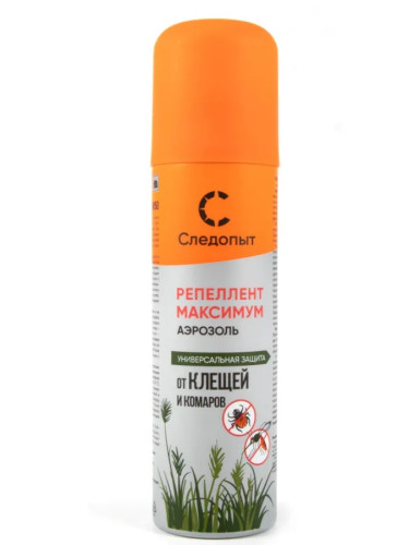 Репеллент Следопыт Максимум от клещей и комаров,аэроз.,150мл