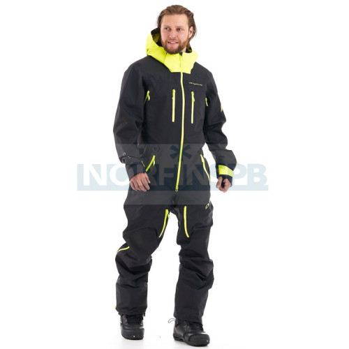 Комбинезон сноубордический Dragonfly SuperLight 3L MAN Black-Yellow Fluo в Новороссийске