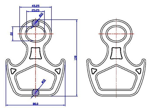  Спусковое устройство Вертикаль 8 рогатая малая дюраль в Новороссийске  