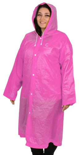 Плащ-дождевик Следопыт EVA 68х120см на кнопках розовый