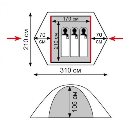 Палатка Tramp Cloud 3 Si dark green