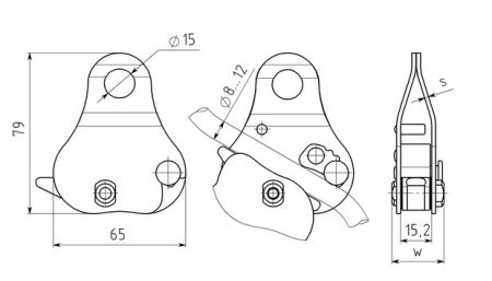  Зажим Вертикаль Капля сталь ver 0104 в Новороссийске  