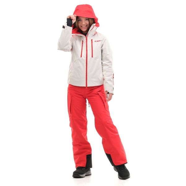 Куртка горнолыжная Dragonfly утепленная Gravity Premium Woman Gray-Red в Новороссийске