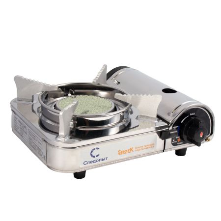 Плита наст.газовая керам.Spark Следопыт белый (без баллона)