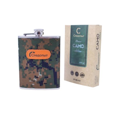Фляга Следопыт оплетка из oxford camo pixel 240 мл