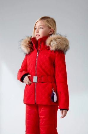 Куртка горнолыжная Poivre Blanc с иск.мехом W21-1003-JRGL/A красный в Новороссийске
