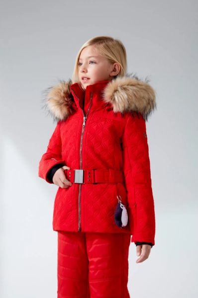 Куртка горнолыжная Poivre Blanc с иск.мехом W21-1003-JRGL/A красный в Новороссийске