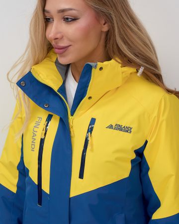 Костюм горнолыжный 02815J желтый  в Новороссийске