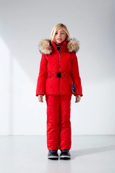 Куртка горнолыжная Poivre Blanc с иск.мехом W21-1003-JRGL/A красный в Новороссийске