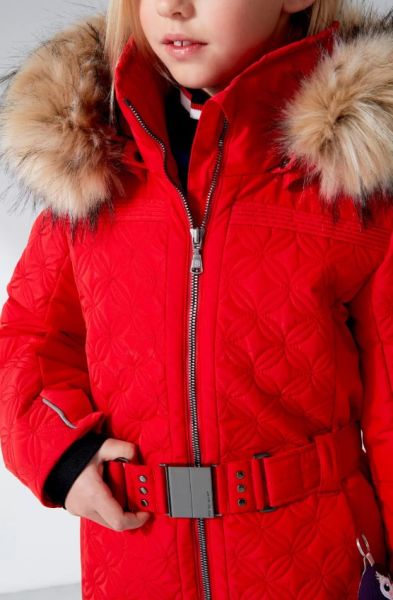 Куртка горнолыжная Poivre Blanc с иск.мехом W21-1003-JRGL/A красный в Новороссийске