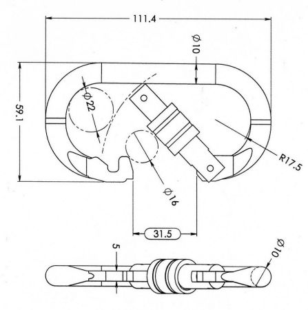 Карабин Вертикаль овал сталь ver 0208 в Новороссийске  