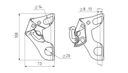  Зажим Вертикаль Кроль черный в Новороссийске  