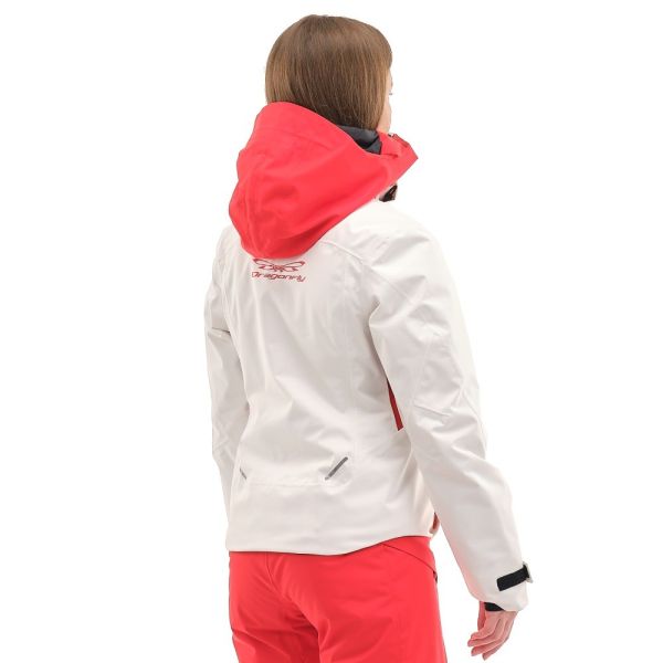 Куртка горнолыжная Dragonfly утепленная Gravity Premium Woman Gray-Red в Новороссийске