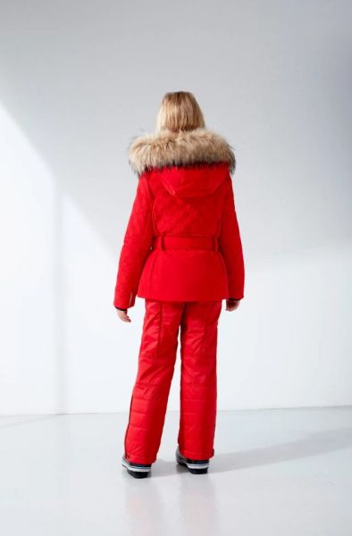 Куртка горнолыжная Poivre Blanc с иск.мехом W21-1003-JRGL/A красный в Новороссийске