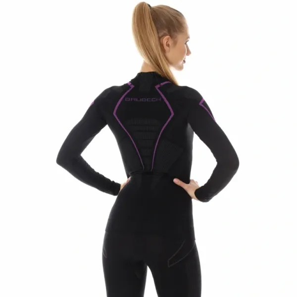 Футболка Brubeck Thermo Nilit Heat черный/розовый женская в Новороссийске