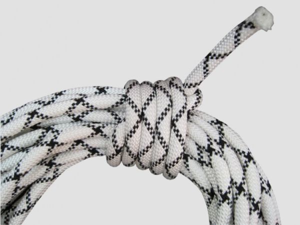  Веревка Шнур статика д.10 мм.48 пр.аб белый в Новороссийске  