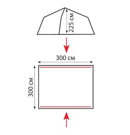 Палатка Bungalow Lux Green V2 Tramp зеленый