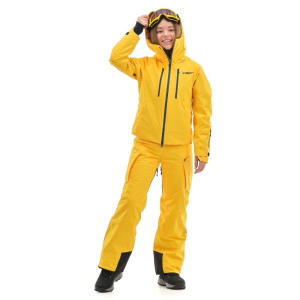 Куртка горнолыжная Dragonfly утепленная Gravity Premium Woman Yellow-Dark в Новороссийске